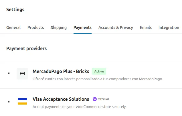 Medios de pago en WooCommerce